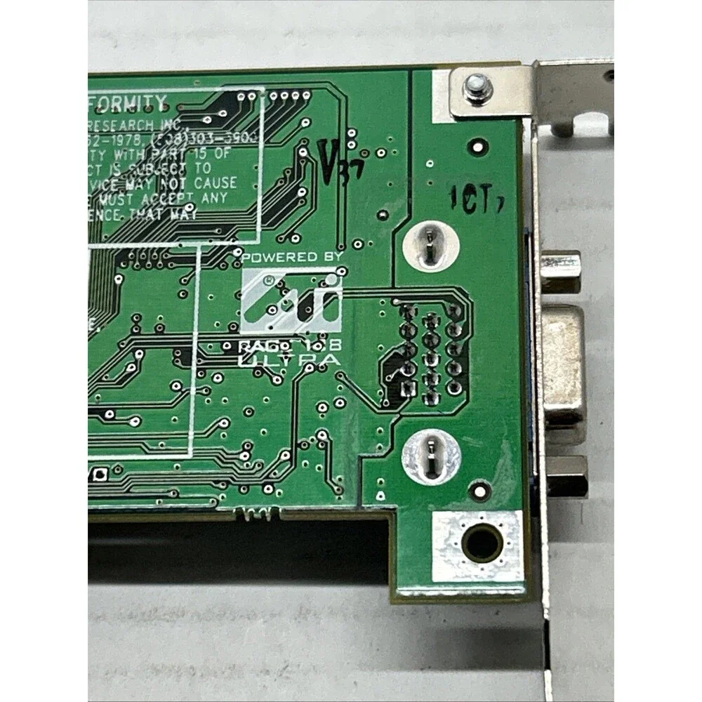 Vintage 2001 ATI Rage 128 Ultra AGP Video Card 109-73100-02 Tested